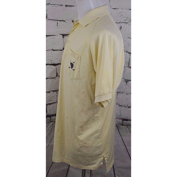 Polo Ralph Lauren Men's Yellow 1 Pocket Logo Front Short Sleeve Shirt Size Large - Picture 5 of 7
